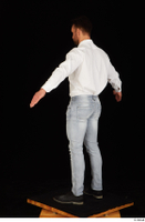  Larry Steel black shoes business dressed jeans standing white shirt whole body 0012.jpg